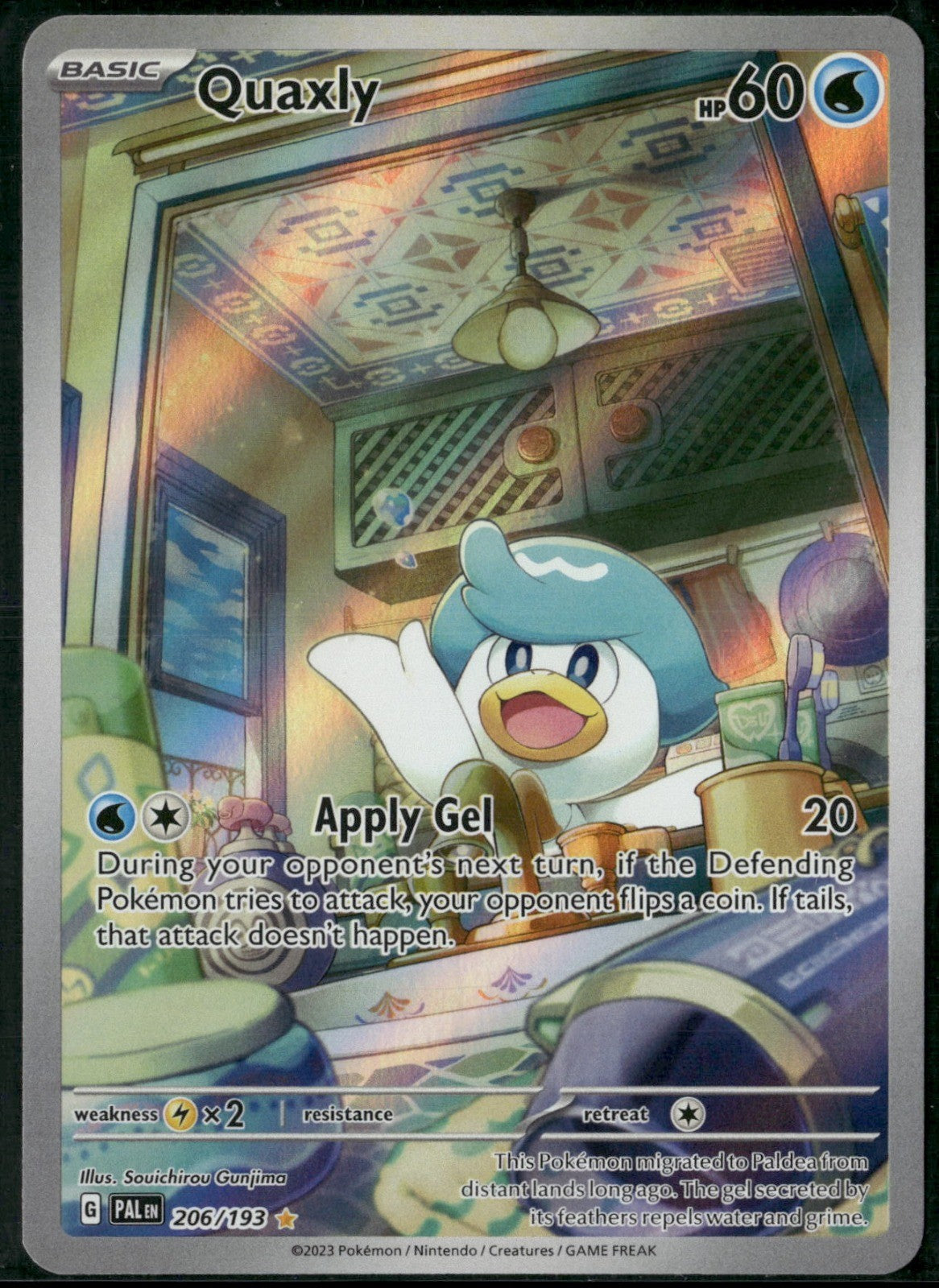 Quaxly Holo Illustration Rare SV02: Paldea Evolved 206/193 NM