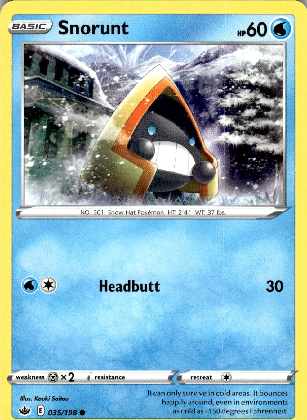 Snorunt 035/198 Common Chilling Reign Pokemon Near Mint