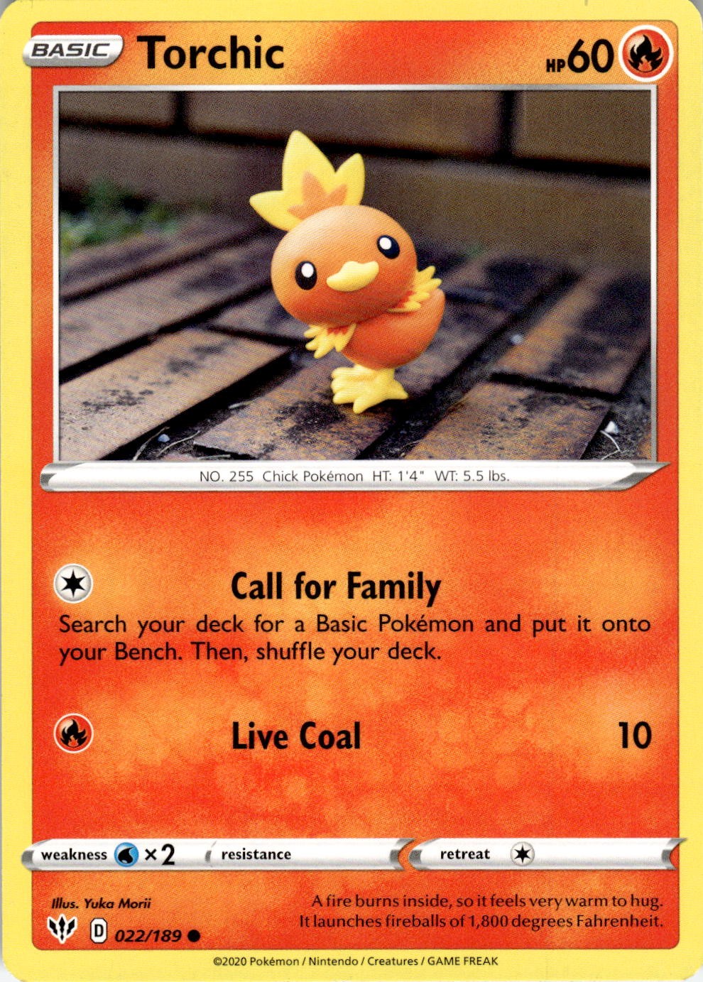 Torchic 022/189 Common Darkness Ablaze Pokemon Near Mint