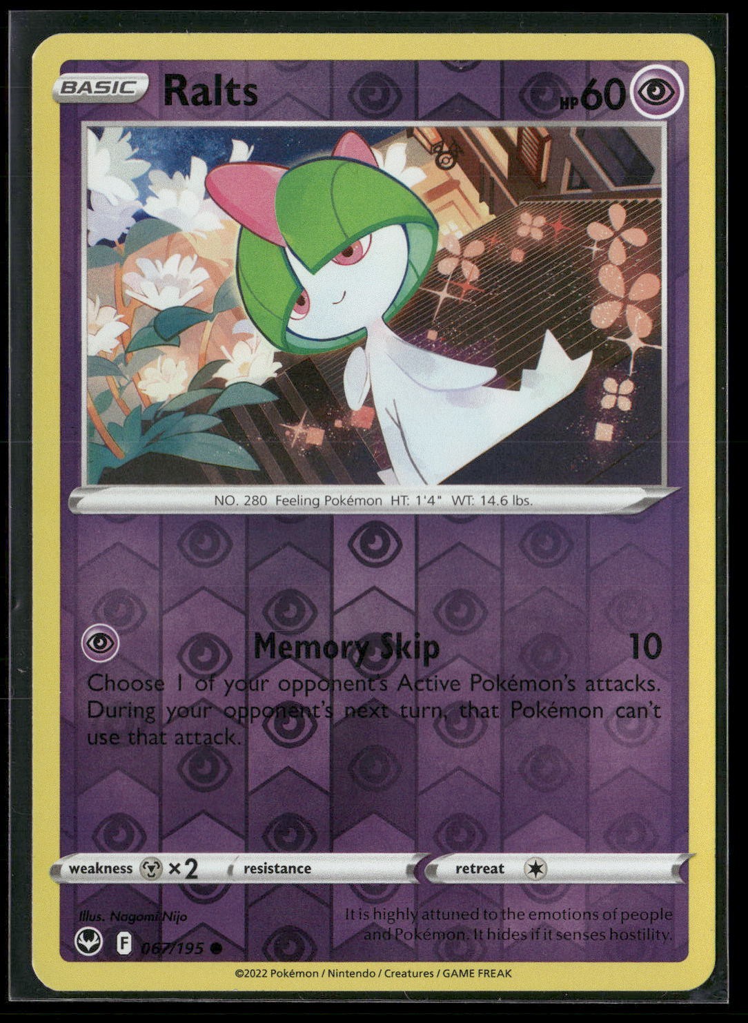 Ralts Reverse Holo Common SWSH12: Silver Tempest 067/195 NM