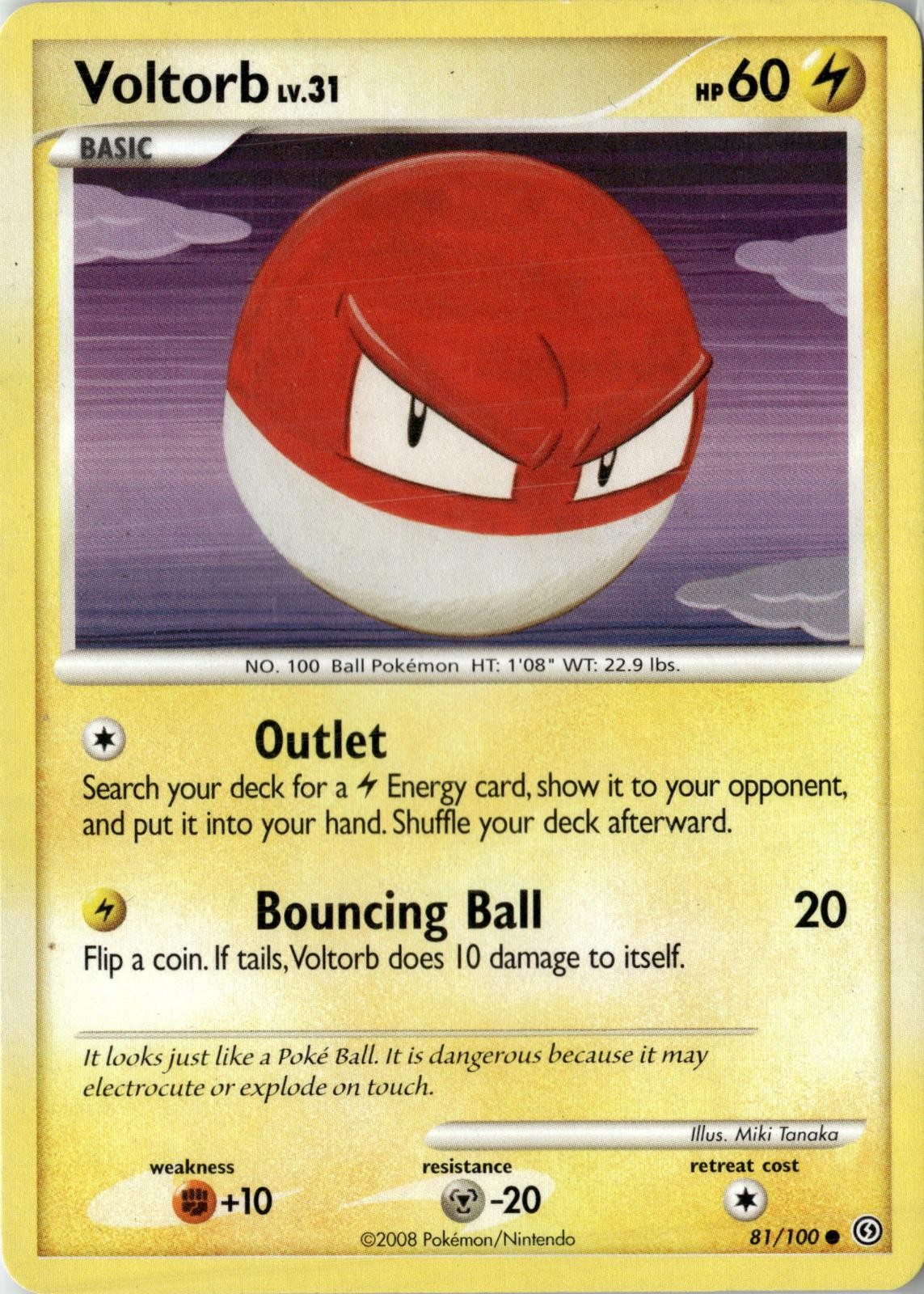 2008 POKEMON VOLTORB 81/100 COMMON STORMFRONT NEAR MINT