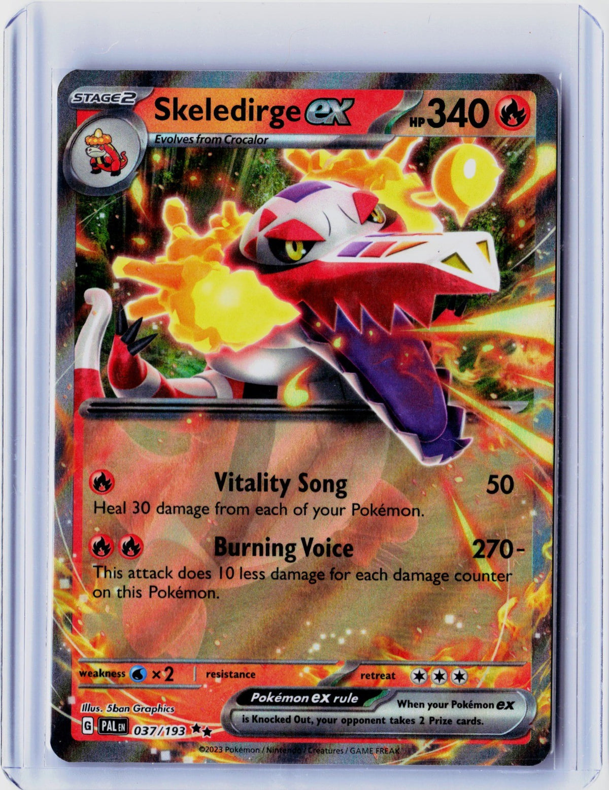Skeledirge ex Holo Double Rare SV02: Paldea Evolved 037/193 NM