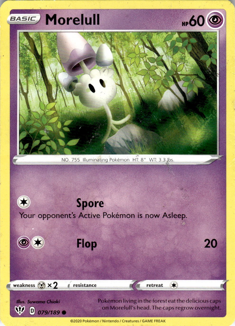 Morelull 079/189 Common Darkness Ablaze Pokemon Near Mint