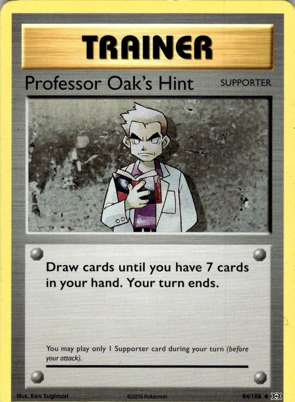 Professor Oak's Hint 84/108 Uncommon Evolutions Pokemon Near Mint