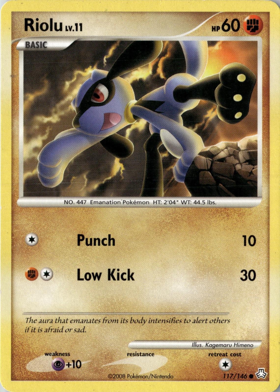 2008 POKEMON RIOLU 117/146 COMMON LEGENDS AWAKENED NEAR MINT