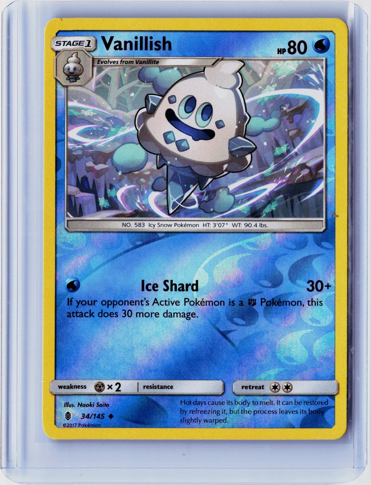 Vanillish Reverse Holo Uncommon SM - Guardians Rising 34/145 NM