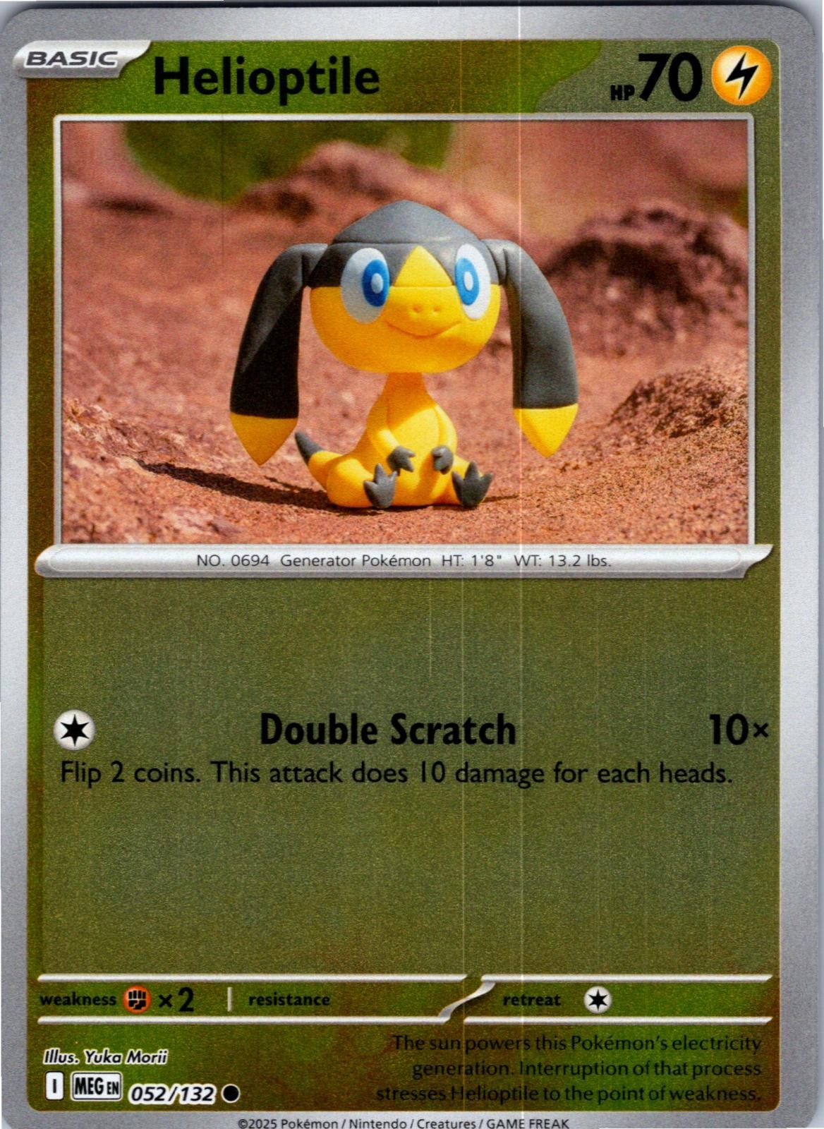 Helioptile 052/132 Common Mega Evolution Pokemon Lightly Played