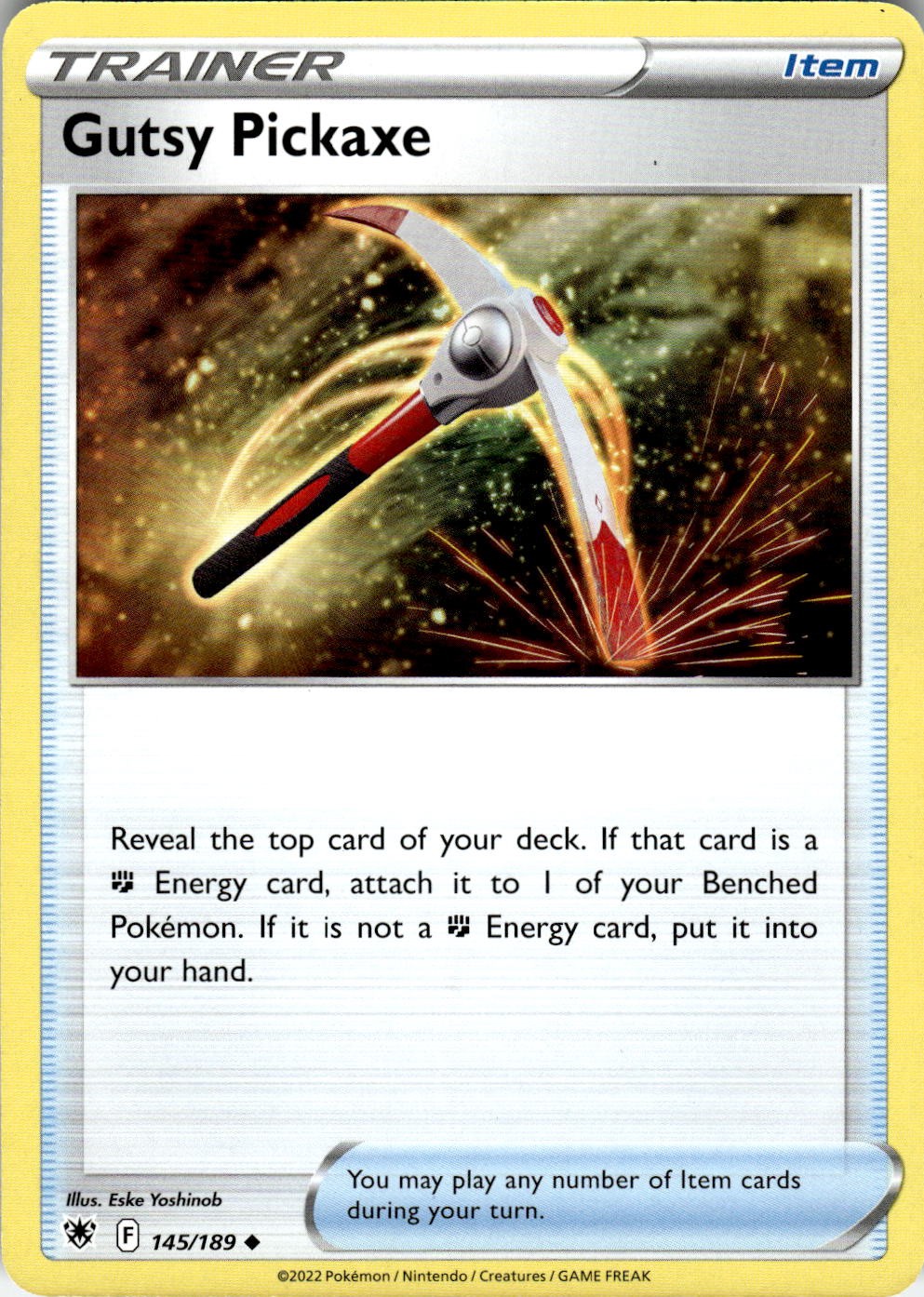 Gutsy Pickaxe 145/189 Uncommon Astral Radiance Pokemon Near Mint