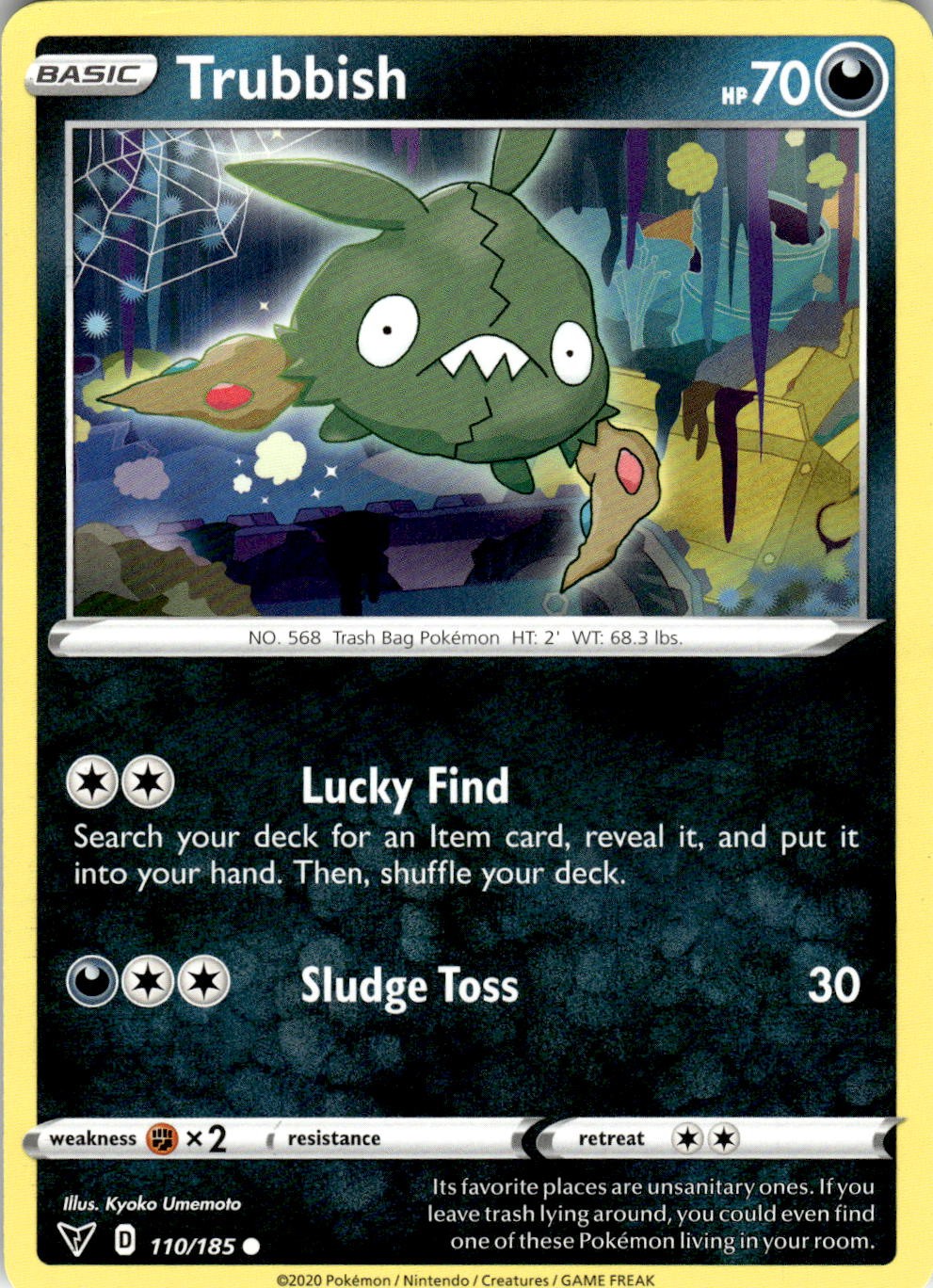 Trubbish 110/185 Common Vivid Voltage Pokemon Near Mint