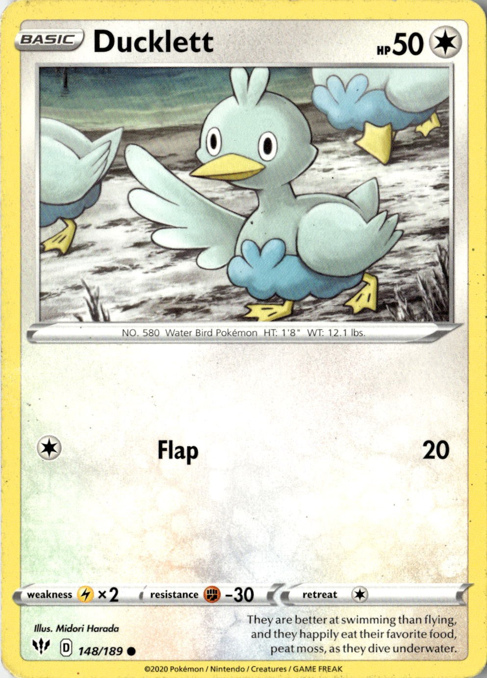 2020 POKEMON DUCKLETT 148/189 COMMON DARKNESS ABLAZE NEAR MINT