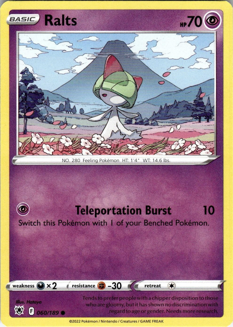 Ralts 060/189 Common Astral Radiance Pokemon Near Mint