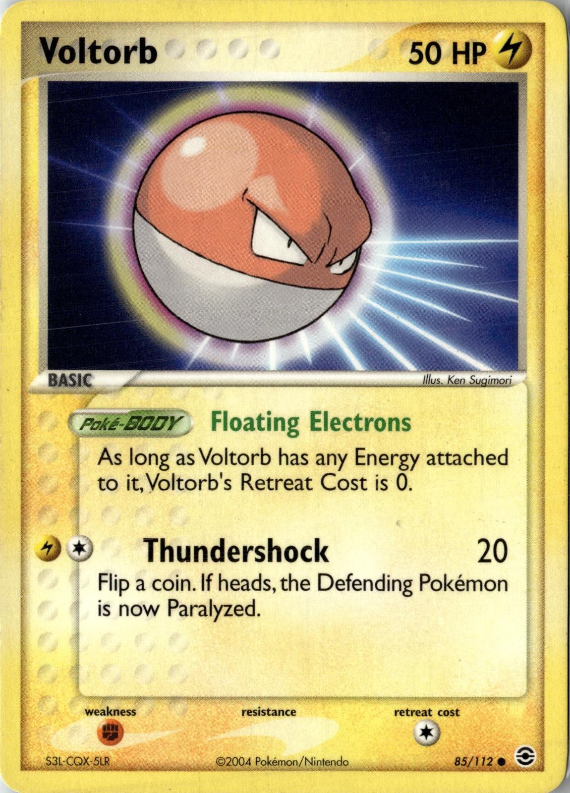 2004 POKEMON VOLTORB 85/112 COMMON FIRERED & LEAFGREEN NEAR MINT