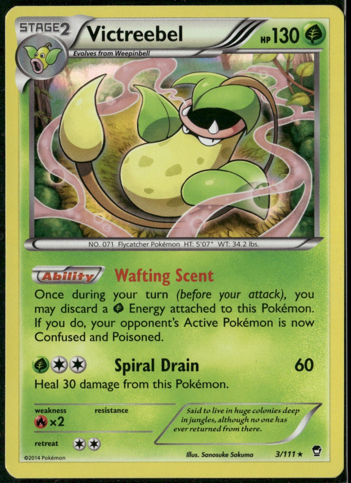 Victreebel Holo Rare XY - Furious Fists 3/111 NM