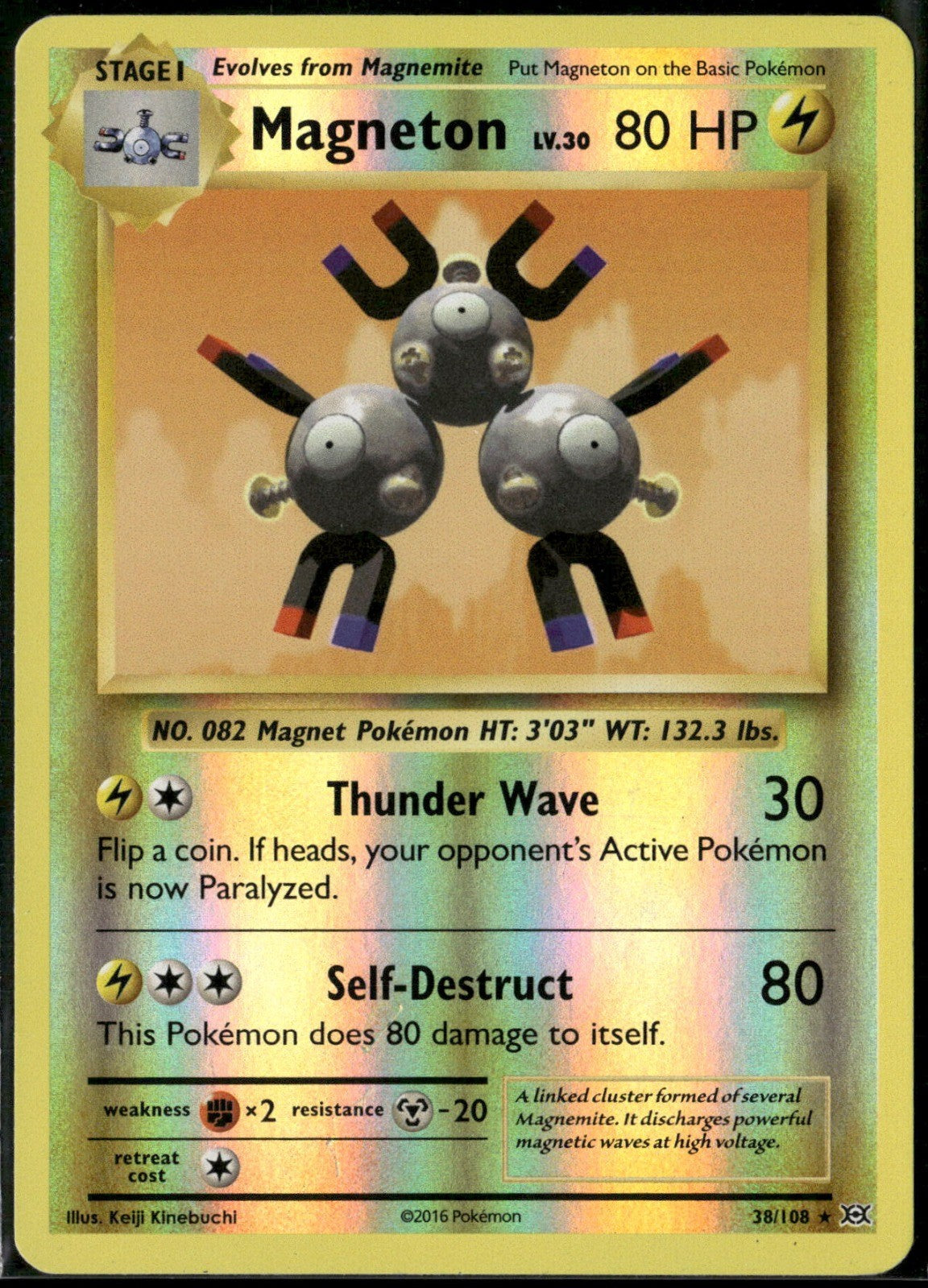 Magneton Reverse Holo Holo Rare XY - Evolutions 38/108 NM