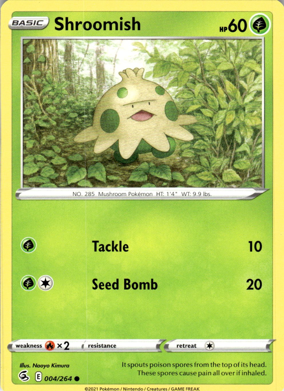2021 POKEMON SHROOMISH 004/264 COMMON FUSION STRIKE NEAR MINT