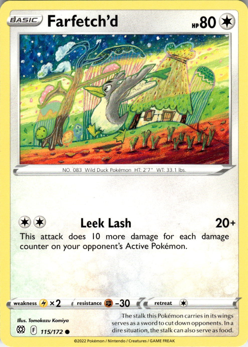 Farfetch'd 115/172 Common Brilliant Stars Pokemon Near Mint