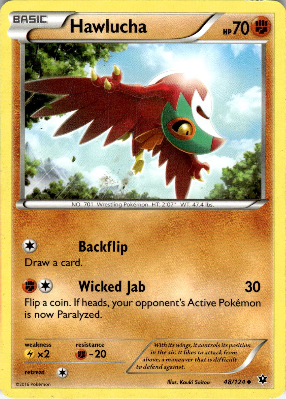 Hawlucha 48/124 Uncommon Fates Collide Pokemon Near Mint