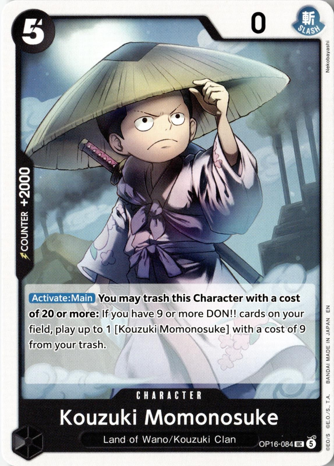 2026 ONE PIECE KOUZUKI MOMONOSUKE (084) OP16-084 UNCOMMON THE TIME OF BATTLE NM