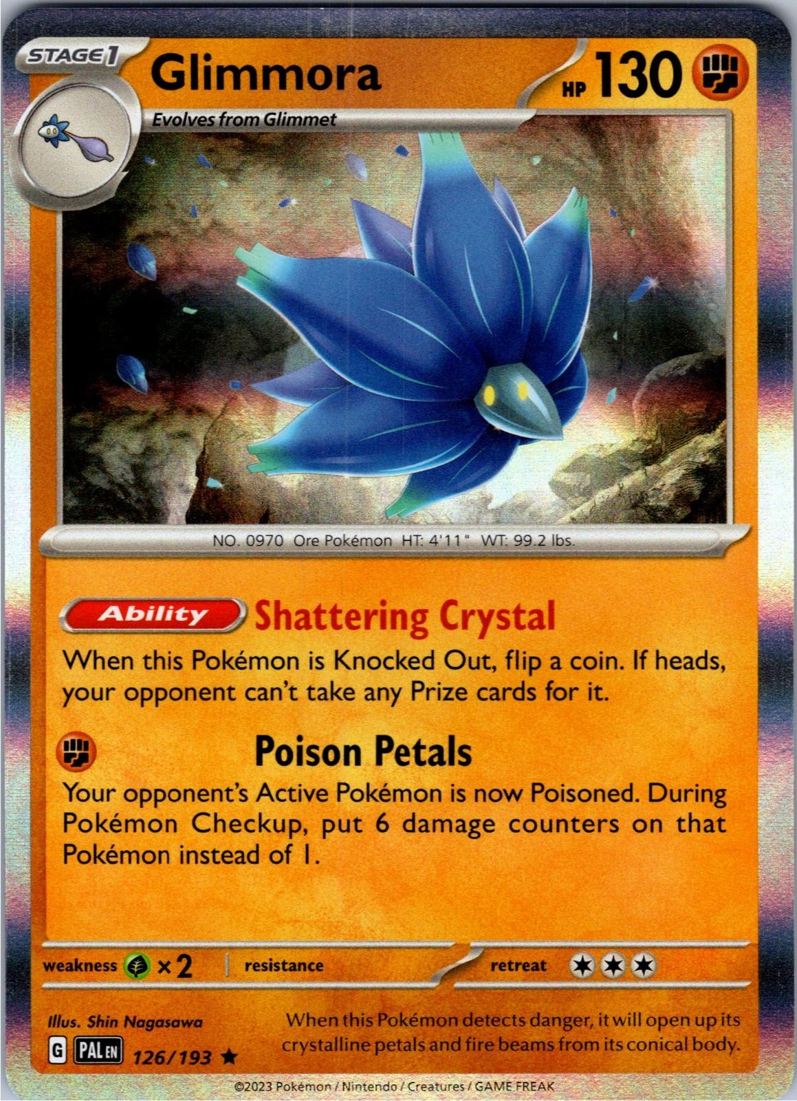 Glimmora 126/193 Rare Paldea Evolved Pokemon Holo Near Mint