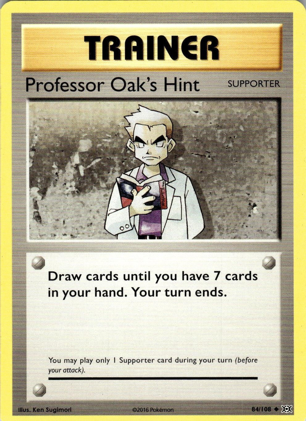 Professor Oak's Hint 84/108 Uncommon Evolutions Pokemon Near Mint
