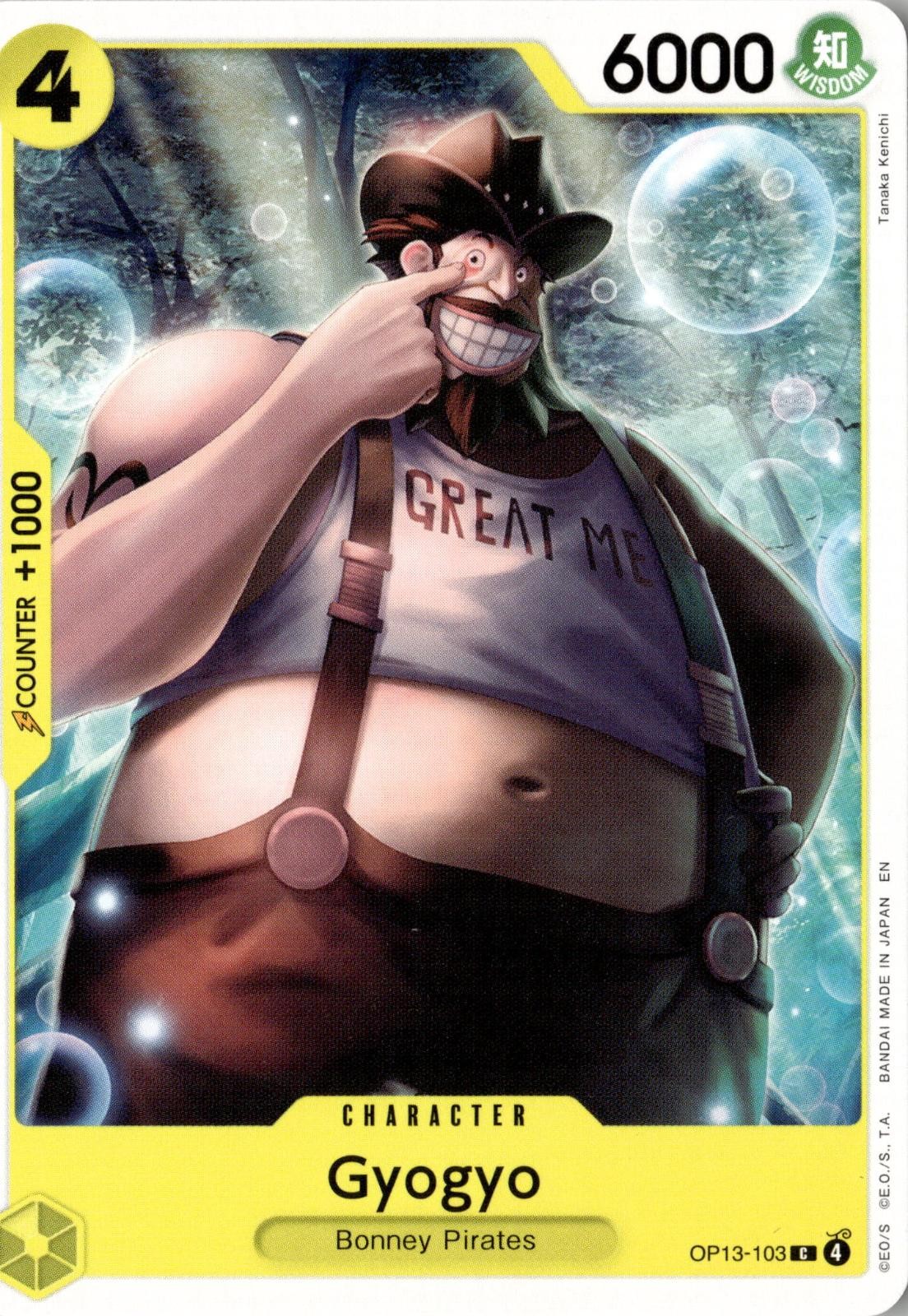 2025 ONE PIECE GYOGYO OP13-103 COMMON CARRYING ON HIS WILL NEAR MINT
