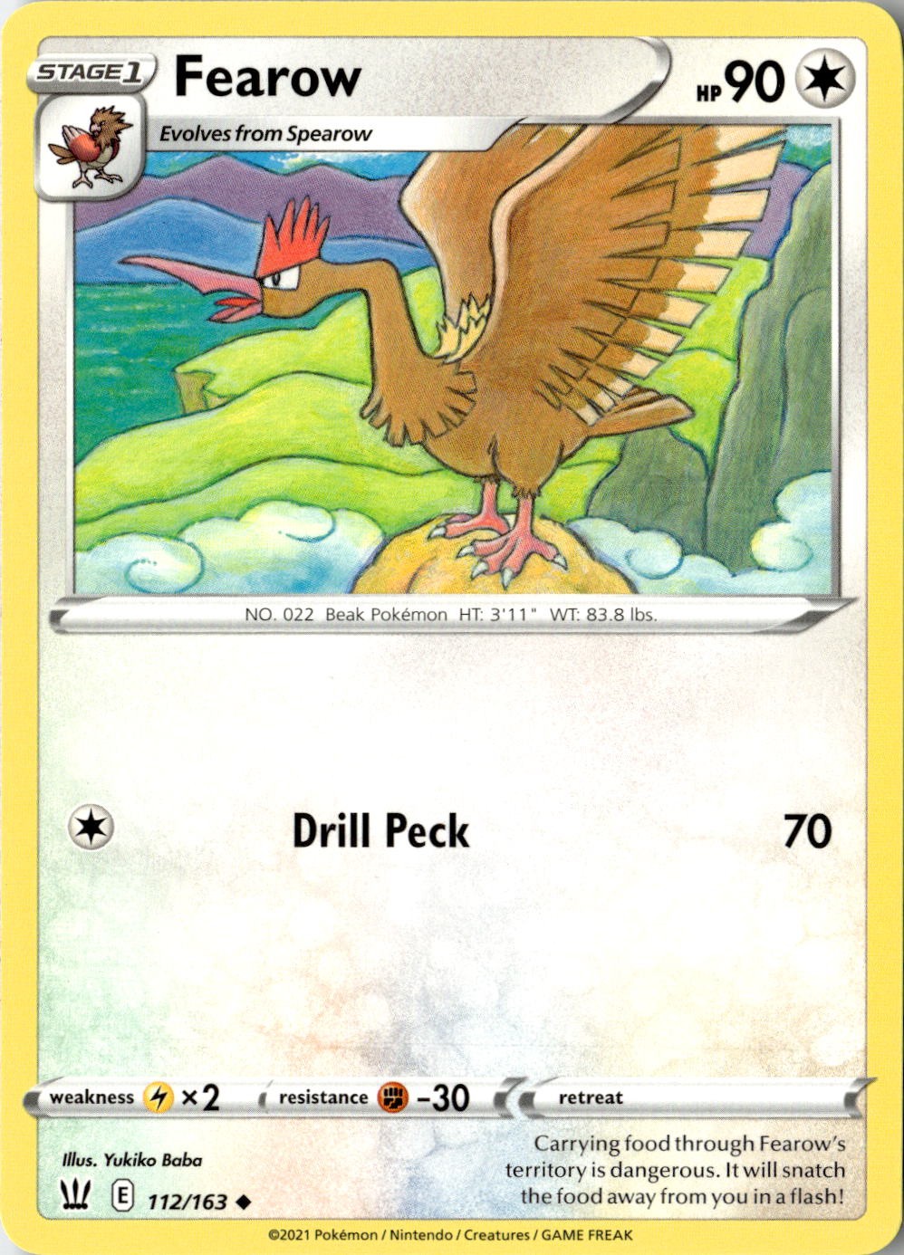 2021 POKEMON FEAROW 112/163 UNCOMMON BATTLE STYLES NEAR MINT