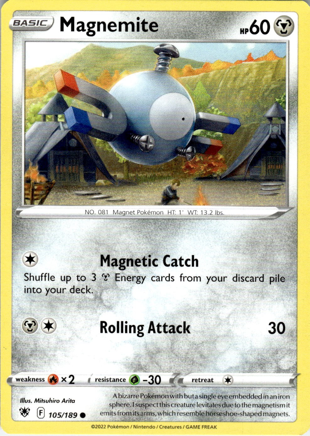 Magnemite 105/189 Common Astral Radiance Pokemon Near Mint