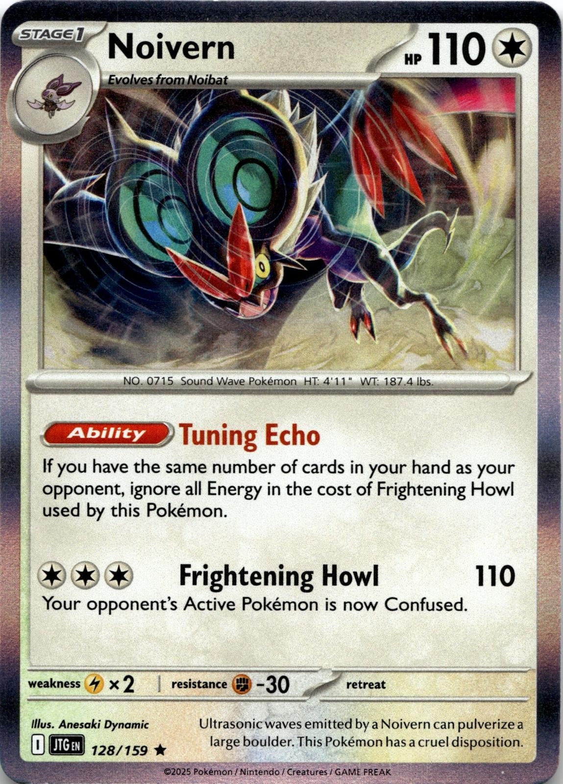 Noivern 128/159 Rare Deck Exclusives Pokemon Near Mint