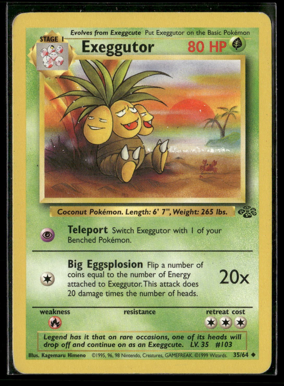 Exeggutor Unlimited Uncommon Jungle 35/64 NM