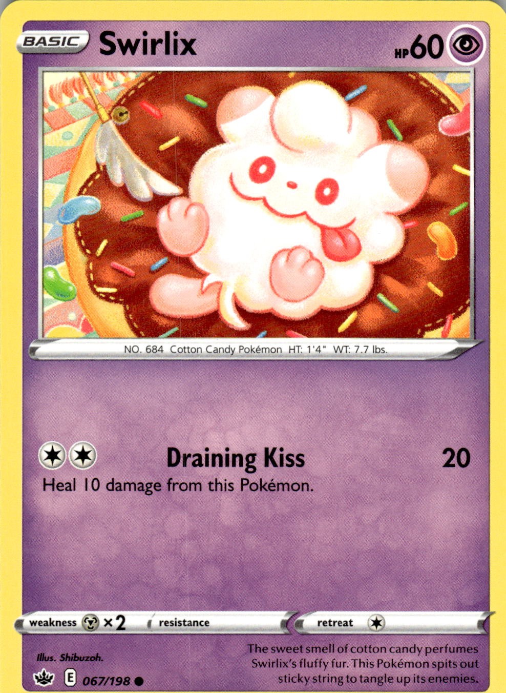 Swirlix 067/198 Common Chilling Reign Pokemon Near Mint