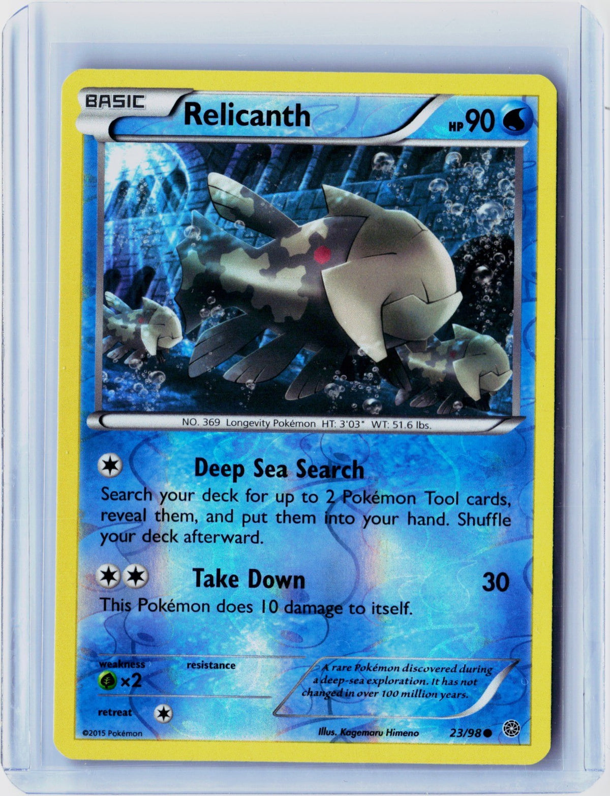 Relicanth Reverse Holo Common XY - Ancient Origins 23/98 NM