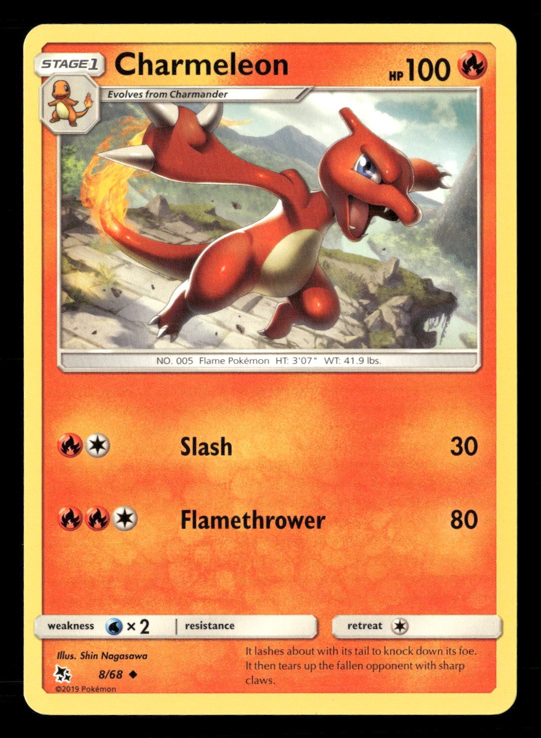Charmeleon Uncommon Hidden Fates 8/68 NM