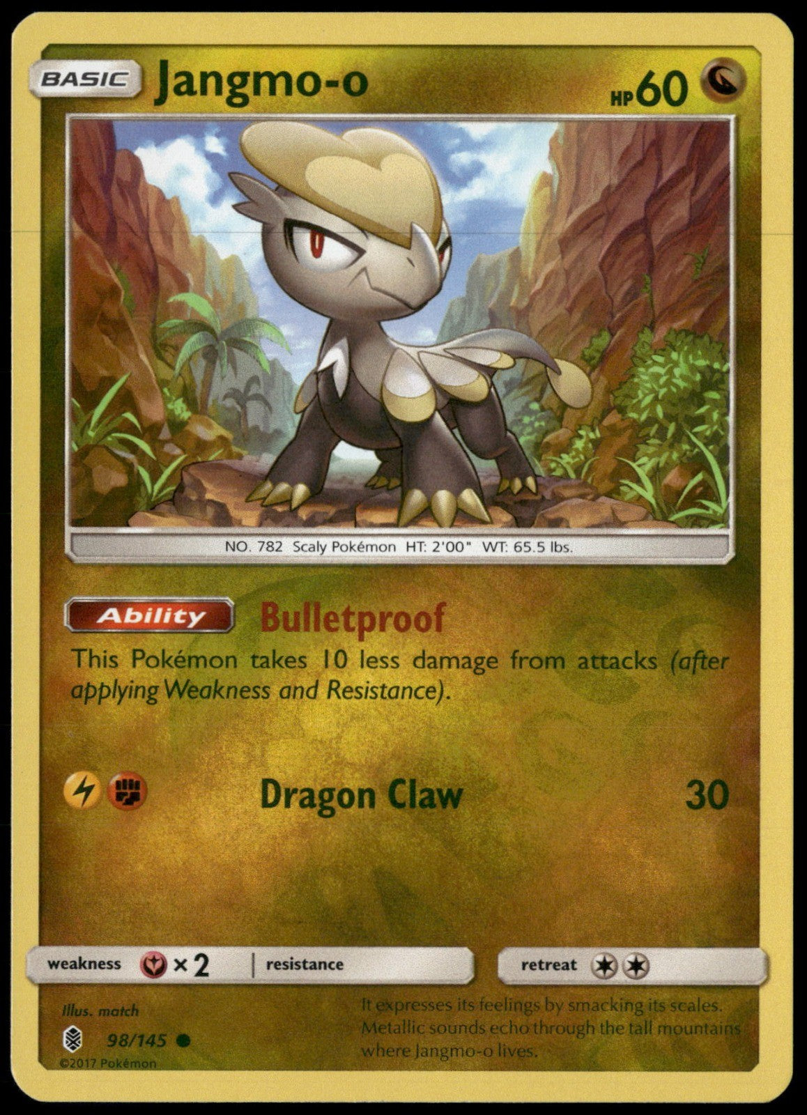 Jangmo-o Reverse Holo Common SM - Guardians Rising 98/145 NM