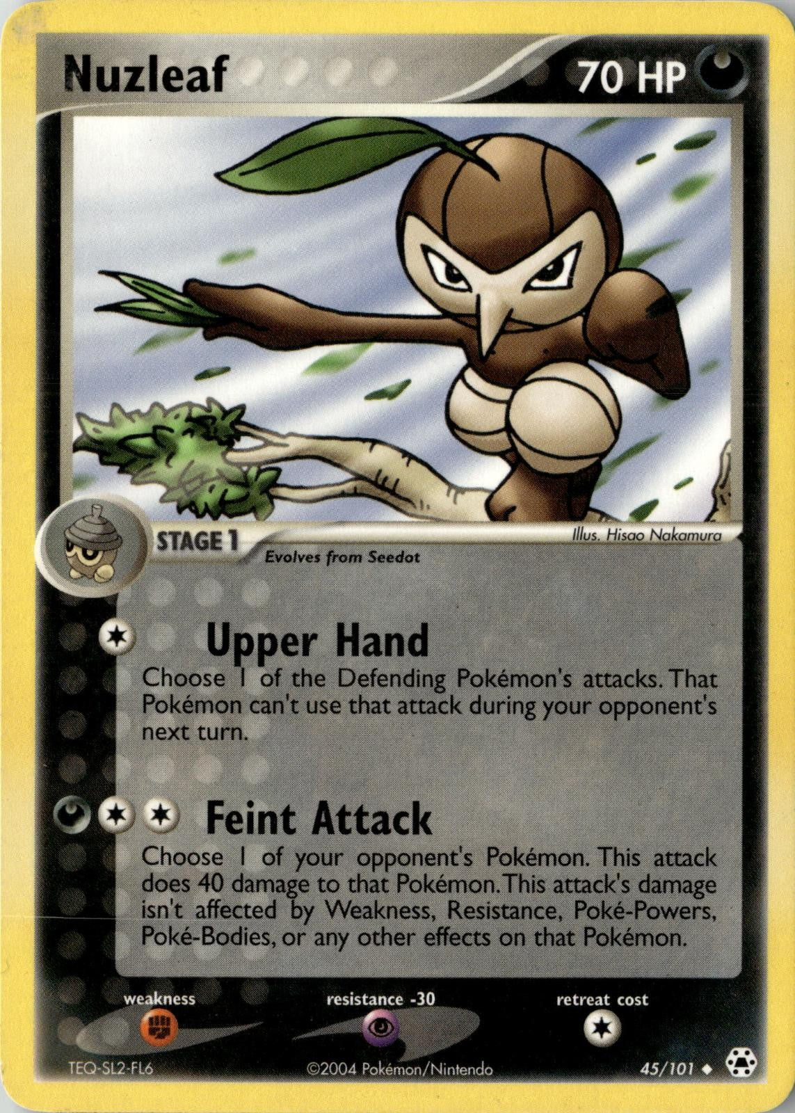 2004 POKEMON NUZLEAF 45/101 UNCOMMON HIDDEN LEGENDS NEAR MINT