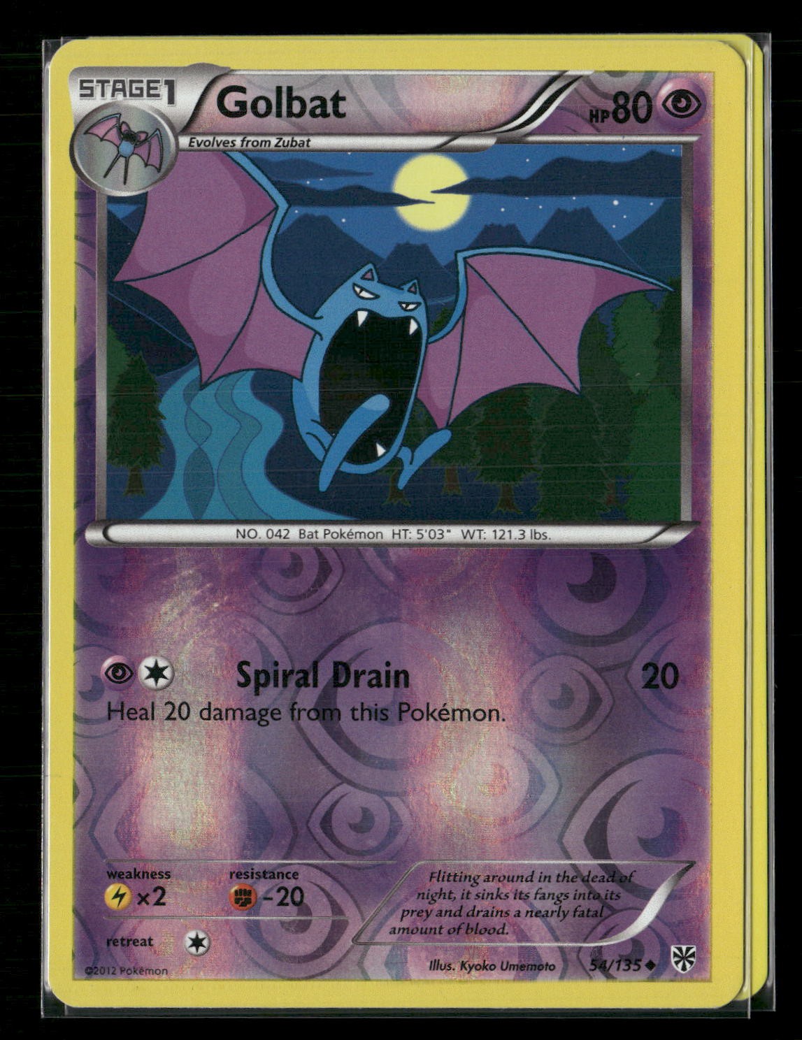 Golbat Reverse Holo Uncommon Plasma Storm 54/135 NM