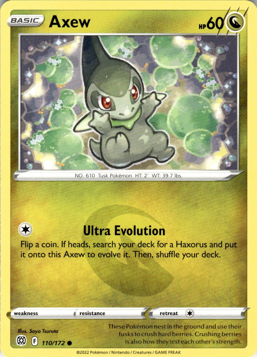 Axew 110/172 Common Brilliant Stars Pokemon Near Mint