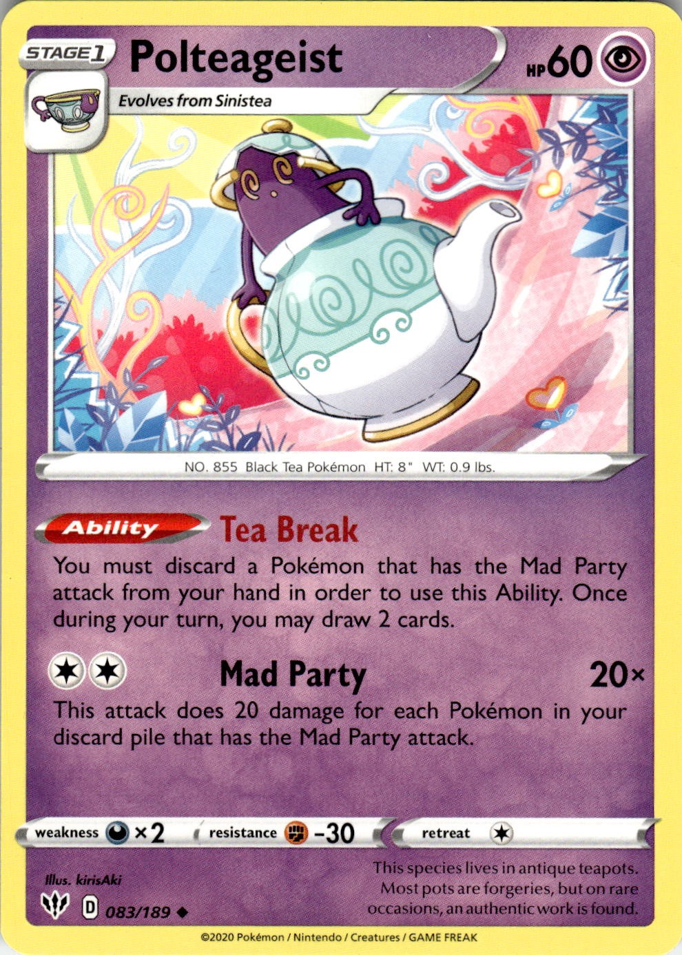 Polteageist 083/189 Promo Trick or Trade BOOster Pokemon Near Mint