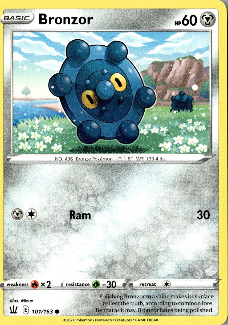 2021 POKEMON BRONZOR 101/163 COMMON BATTLE STYLES NEAR MINT