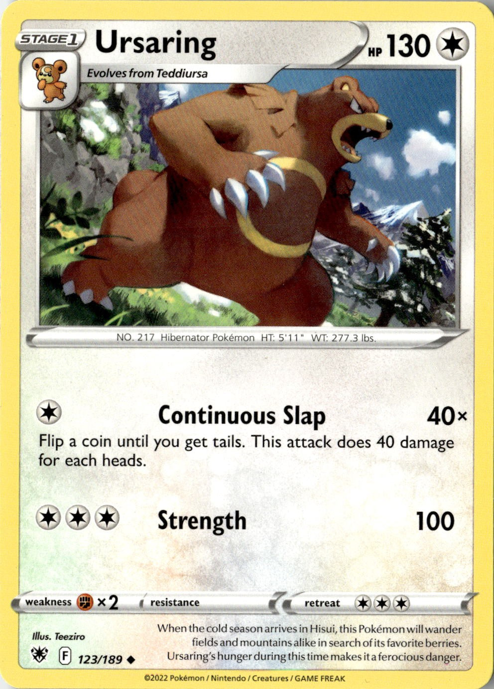2022 POKEMON URSARING 123/189 UNCOMMON ASTRAL RADIANCE NEAR MINT