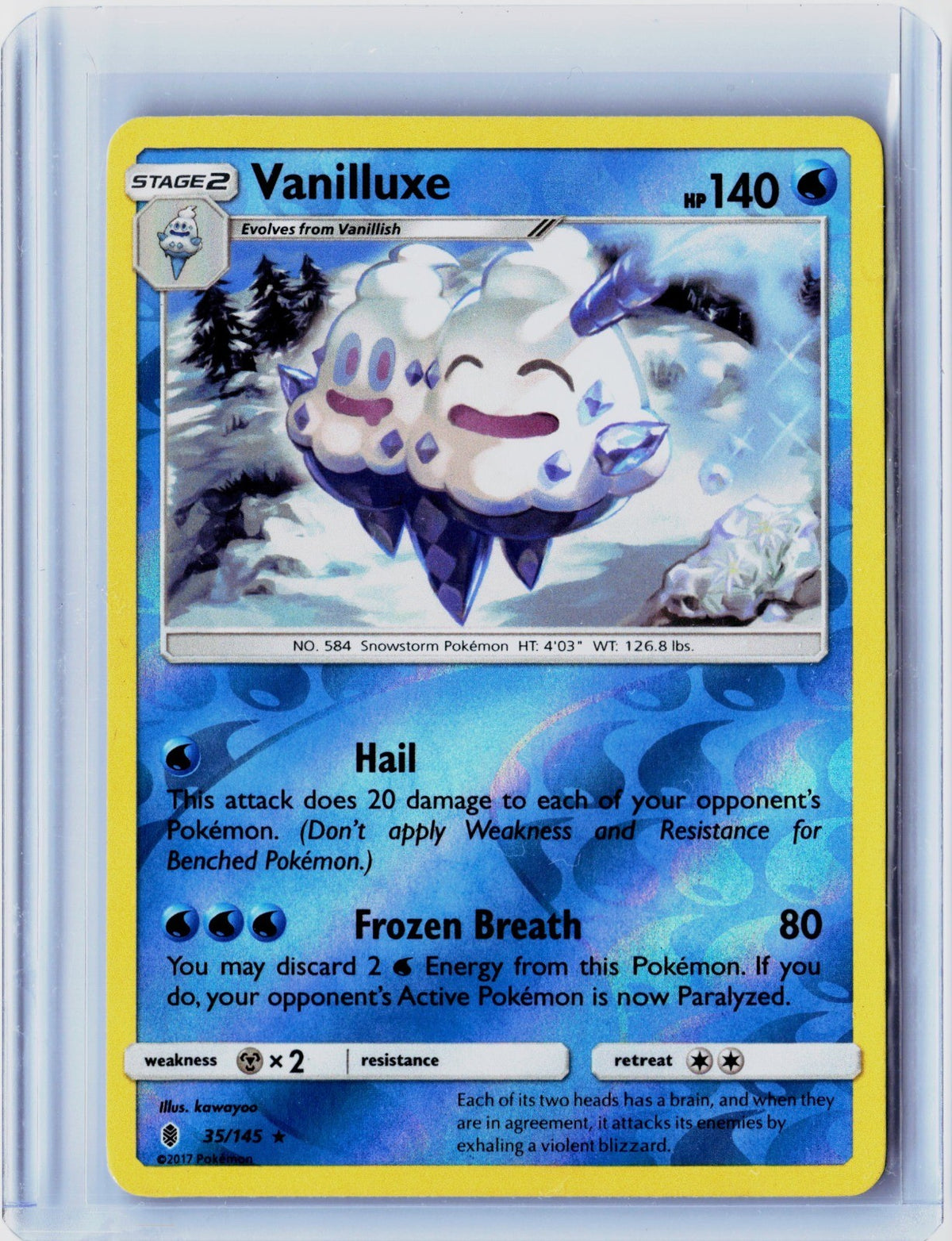 Vanilluxe Reverse Holo Rare SM - Guardians Rising 35/145 NM