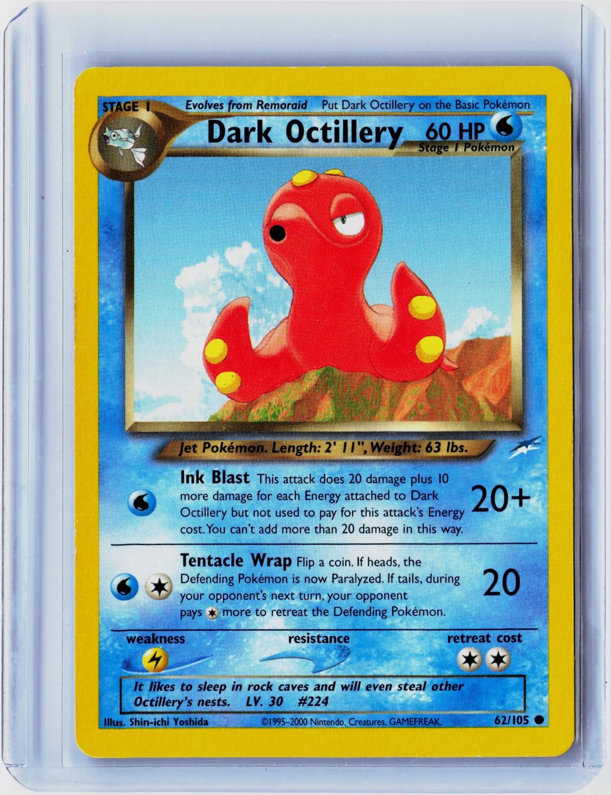 2002 POKEMON DARK OCTILLERY 62/105 COMMON NEO DESTINY UNLIMITED LP