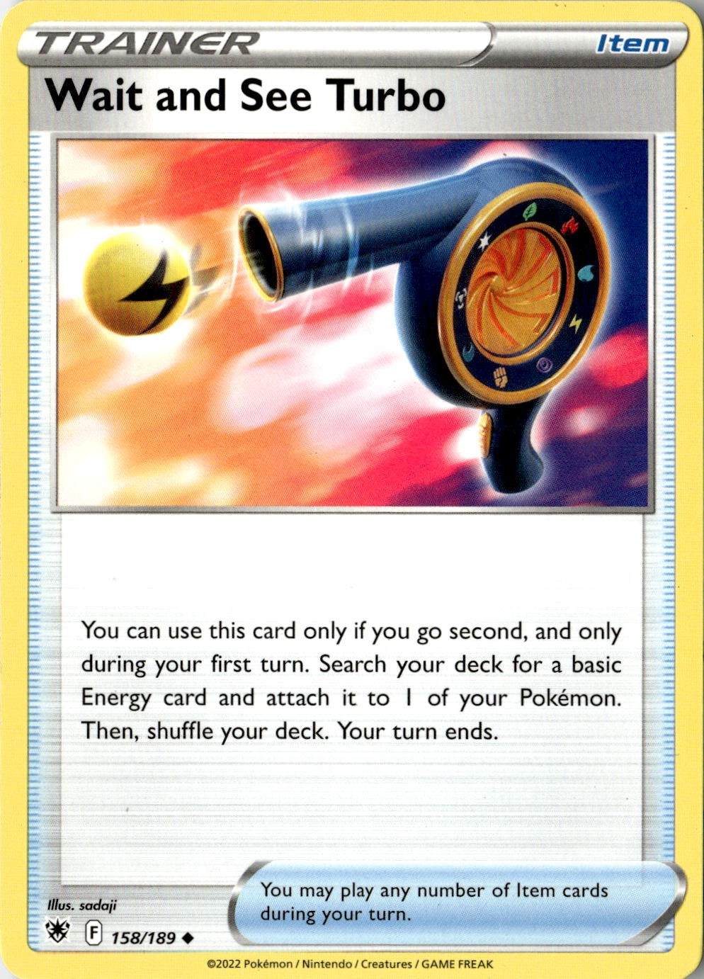 2022 POKEMON WAIT AND SEE TURBO 158/189 UNCOMMON ASTRAL RADIANCE NEAR MINT