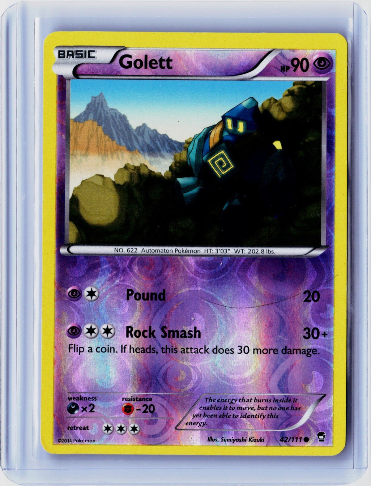 Golett Reverse Holo Common XY - Furious Fists 42/111 NM