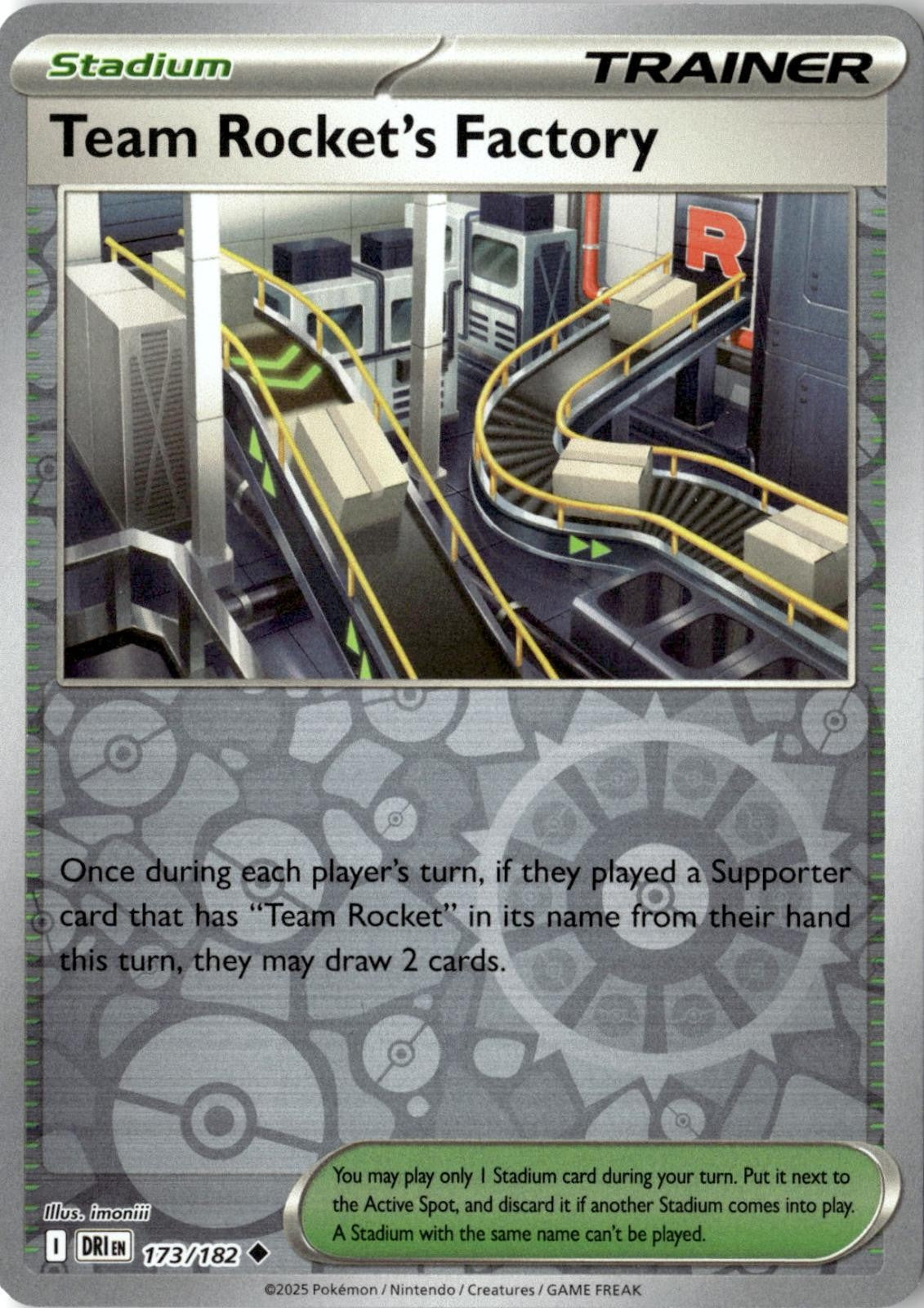 2025 POKEMON TEAM ROCKET'S FACTORY 173/182 UNCOMMON DESTINED RIVALS NEAR MINT