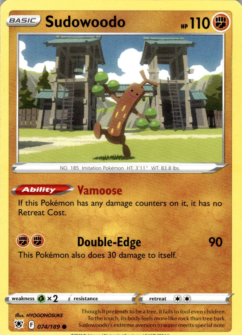 Sudowoodo 074/189 Common Astral Radiance Pokemon Near Mint