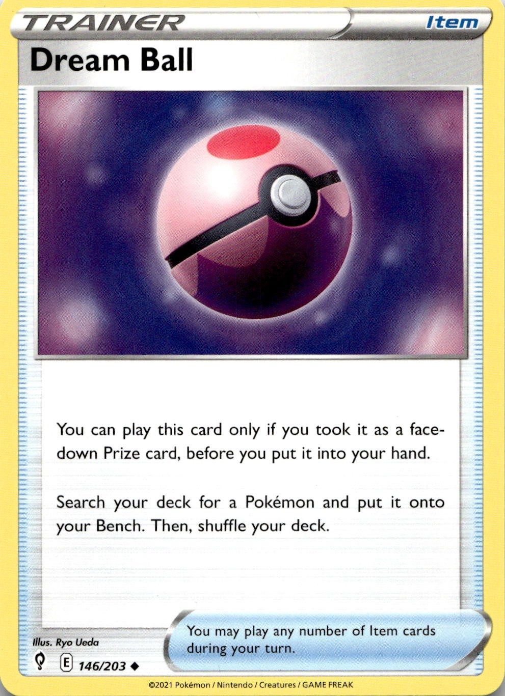 Dream Ball 146/203 Uncommon Evolving Skies Pokemon Lightly Played