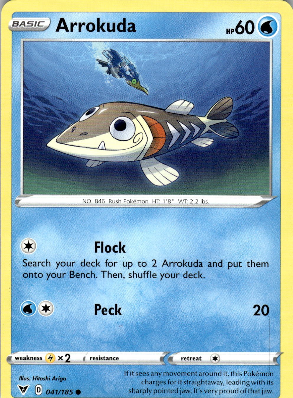 Arrokuda 041/185 Common Vivid Voltage Pokemon Near Mint