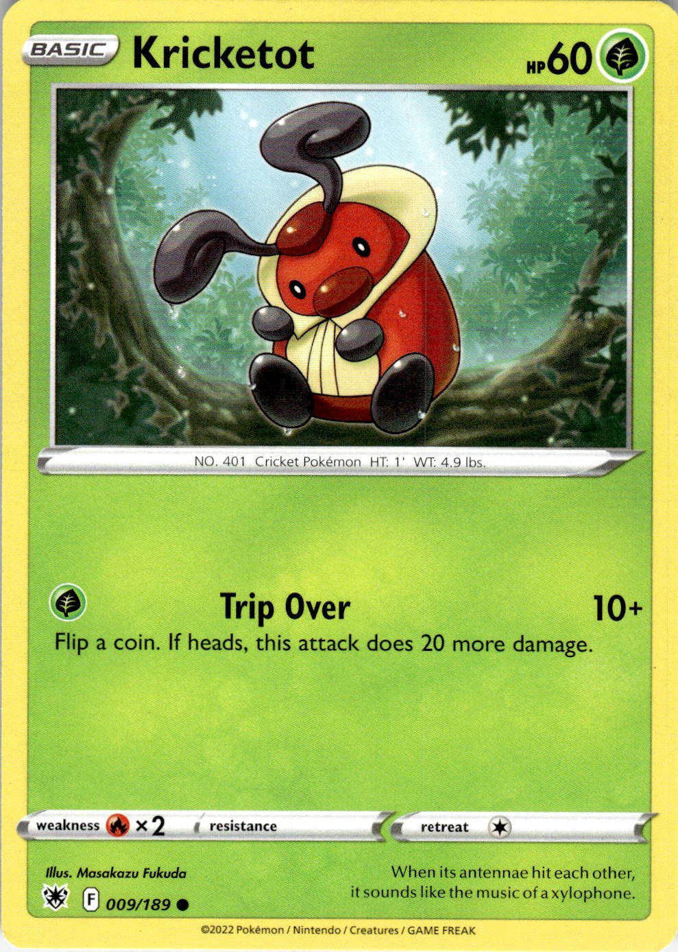 Kricketot 009/189 Common Astral Radiance Pokemon Near Mint