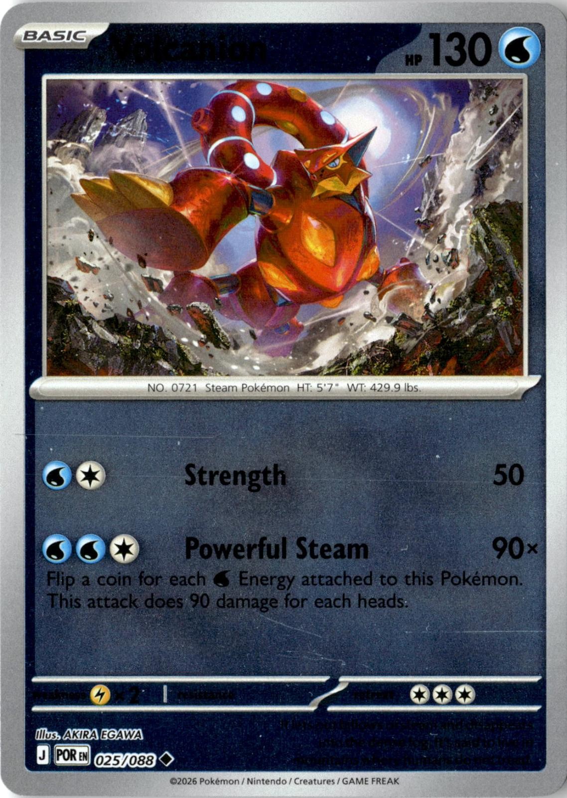 2026 POKEMON VOLCANION 025/088 UNCOMMON PERFECT ORDER NEAR MINT