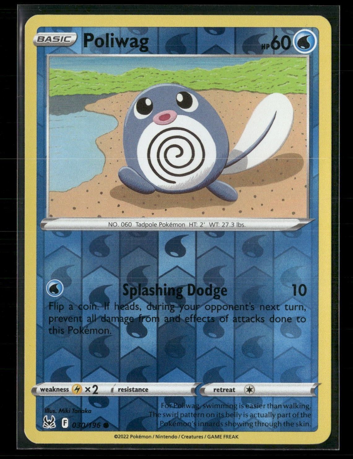 Poliwag Reverse Holo Common SWSH11: Lost Origin 030/196 NM